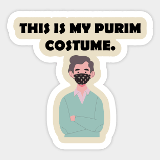 This Is My Purim Costume Sticker